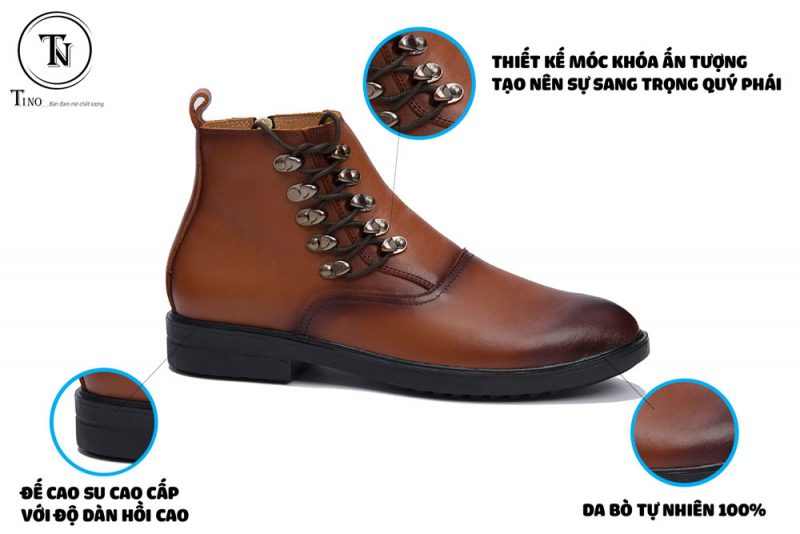 Boots nam cao cổ thời trang GC12 - Hoàng tử thành Rome 4