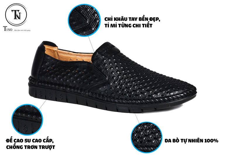 Giày lười đục lỗ dập nổi 3D chấm bi GL112 2 Giày lười đục lỗ dập nổi 3D chấm bi GL112 2