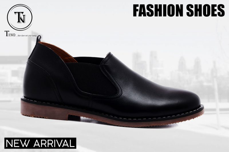 Giày lười nam cổ lửng chelsea boot GL65 Giày lười nam cổ lửng chelsea boot GL65