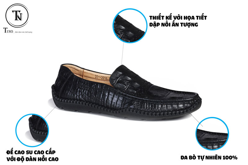 Giày lười nam da cá sấu GL61 phiên bản 2018 2 Giày lười nam da cá sấu GL61 phiên bản 2018 2