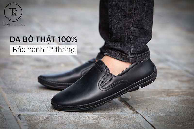 Giày lười nam GL68 đen 3