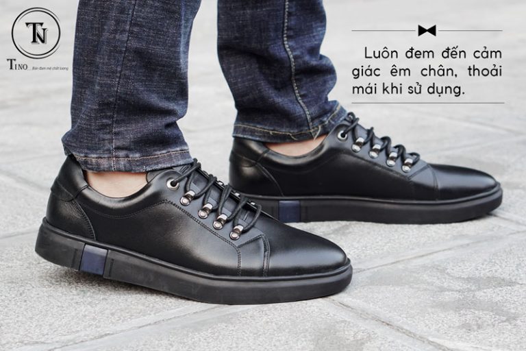 Giày sneaker nam đen dáng thế thao TN21 Black 6