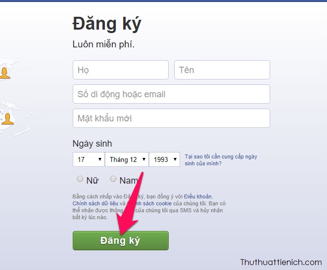 Hướng đẫn đăng ký tài khoản facebook mới