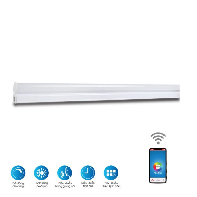 Ảnh Bộ đèn LED tuýp wifi 16w BD LT04 N02 120/16 Rạng Đông 1
