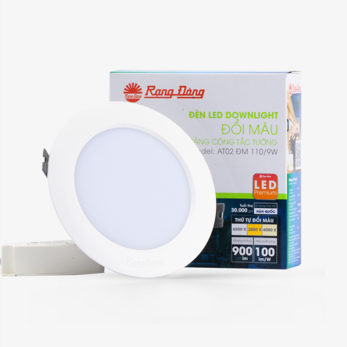 Ảnh Đèn LED âm trần đổi màu 9W AT02 110/9w Rạng Đông 1