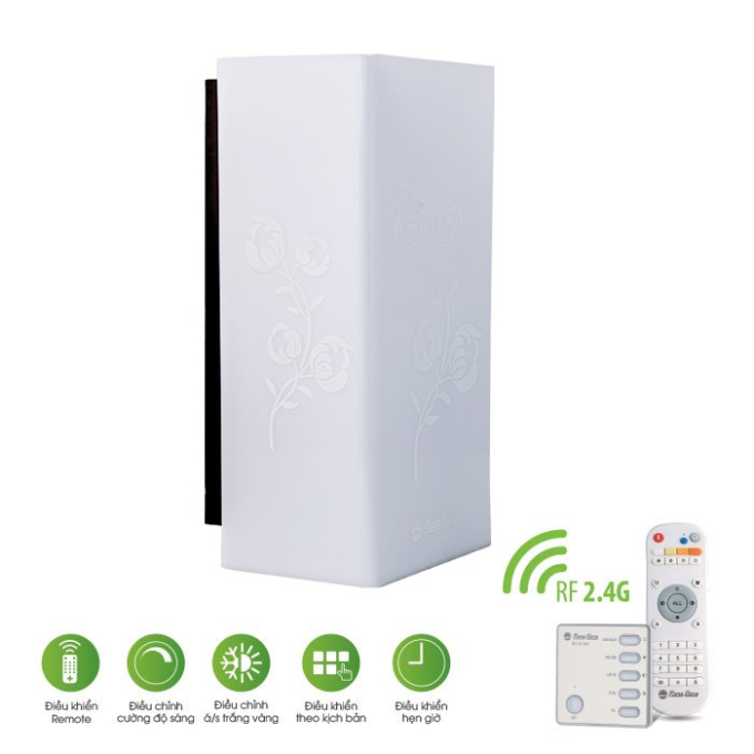 Ảnh Đèn LED gắn tường 6W D GT08L điều khiển từ xa Rạng Đông 1