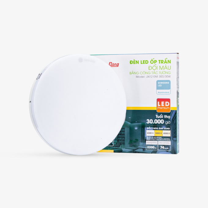 Ảnh Đèn LED ốp trần đổi màu LN12 300/30W Rạng Đông 1
