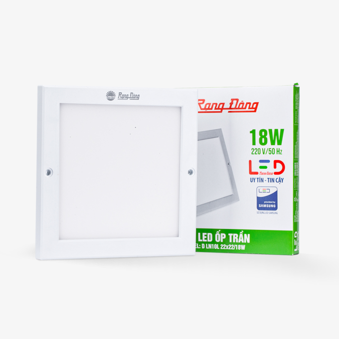 Ảnh Đèn LED ốp trần LN10 220×220/18W Rạng Đông 1