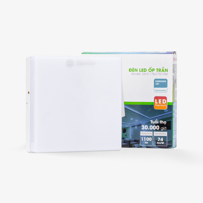 Ảnh Đèn Led ốp trần LN12 170×170/15w Rạng Đông 1
