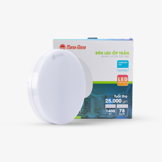 Ảnh Đèn LED ốp trần LN12N 220/18W Rạng Đông 1