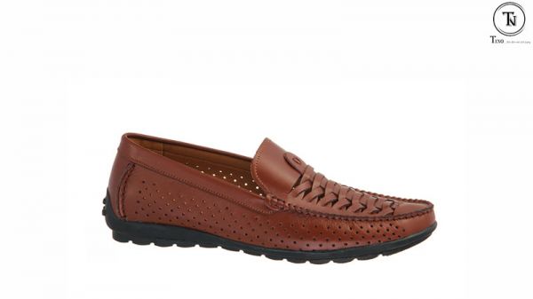 Ảnh Giày lười da nam đục lỗ phá cách GL58 1