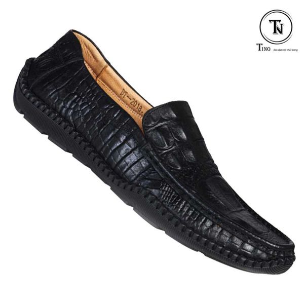 Ảnh Giày lười nam da bò dập vân cá sấu GL61 phiên bản 2023 1