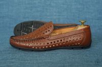 Giày lười nam da lỗ đục laze GL28 nâu 4