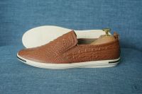 Giày lười nam da bò nâu vảy rồng slip on SC22 1