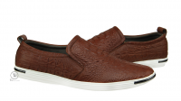 Giày lười nam da bò nâu vảy rồng slip on SC22 4