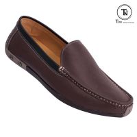 Giày lười da nam đế mềm GL79 nâu
