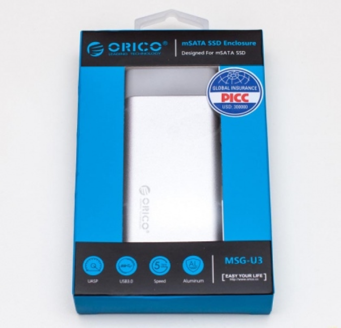 Ảnh Box chuyển mSata sang USB Orico MSG-U3 Nhôm 1