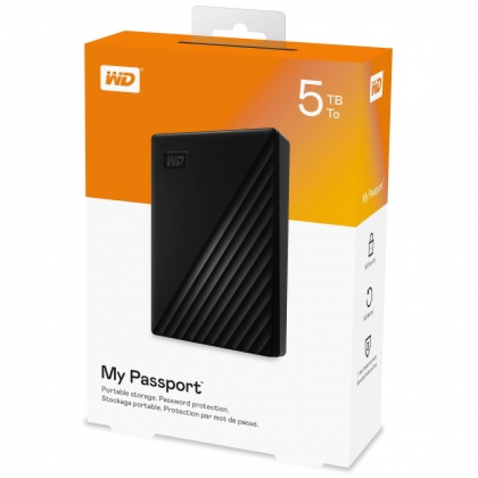Ảnh Ổ cứng di động HDD Portable 5TB WD My Passport (Bản mới nhất - Siêu mỏng - Màu đen) 1