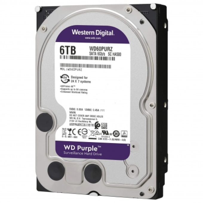Ảnh Ổ cứng HDD Desktop 6TB Western Digital WD Purple (Chuyên Camera) 1