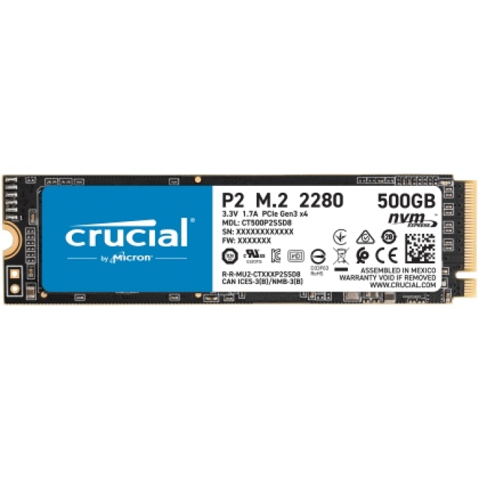 Ảnh Ổ cứng SSD M2-PCIe 500GB Crucial P2 NVMe 2280 1