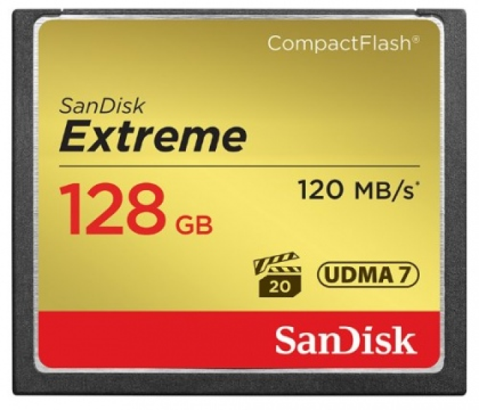 Ảnh Thẻ nhớ 128GB CompactFlash SanDisk Extreme 800X 120/80 MBs 1