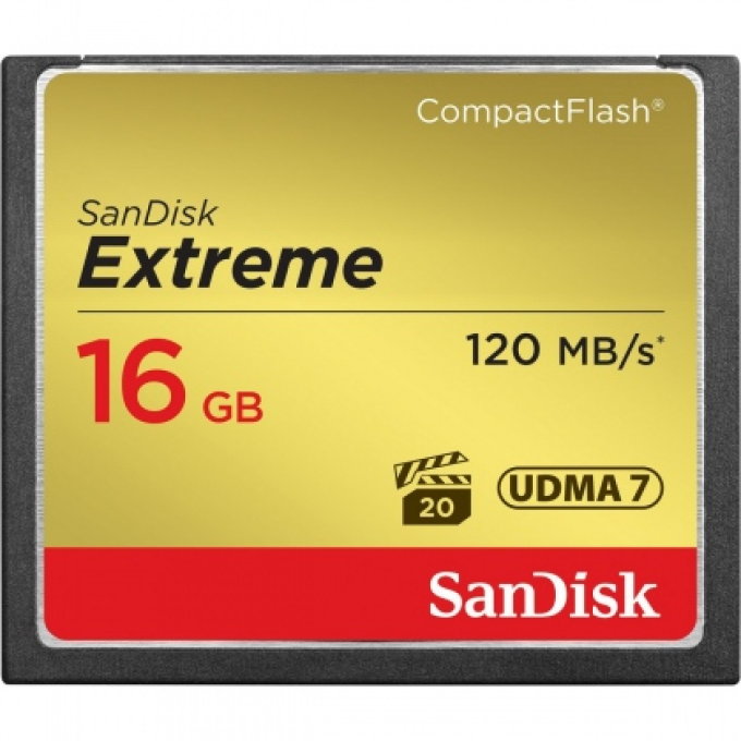 Ảnh Thẻ nhớ 16GB CompactFlash SanDisk Extreme 800X 120/60 MBs 1