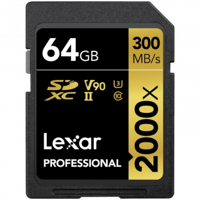 Ảnh Thẻ nhớ SD 64GB Lexar Professional 2000x UHS-II V90 300/260 MBs (Bản mới nhất) 1