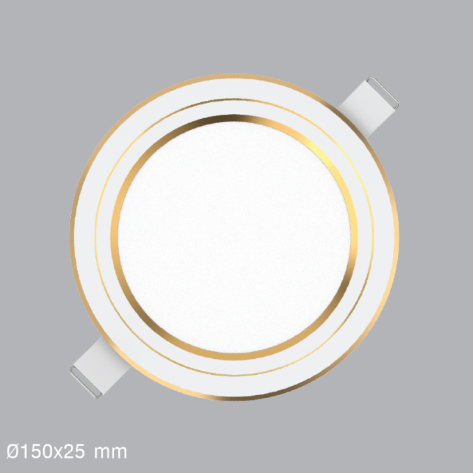 Ảnh Đèn LED Panel Âm Trần RPL 12W Viền Vàng 3 Chế Độ Màu 1